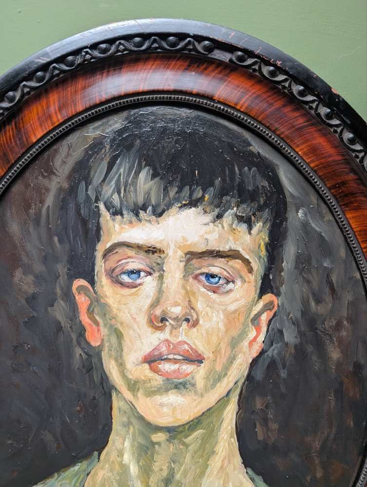 Oil on board portrait of a young man - Image 3