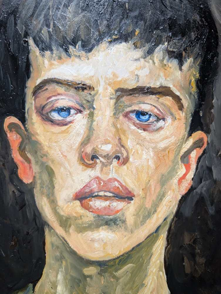 Oil on board portrait of a young man - Image 11