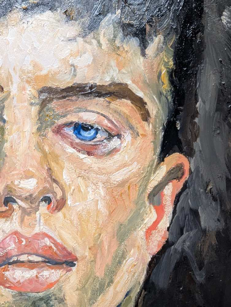 Oil on board portrait of a young man - Image 12