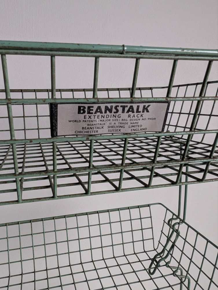 Three tier midcentury 'Beanstalk' vintage wire storage rack - Image 3