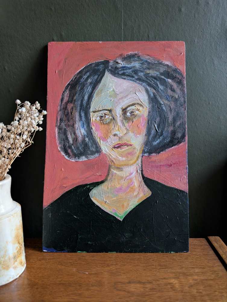 Oil on board painting of Margaret - Image 3