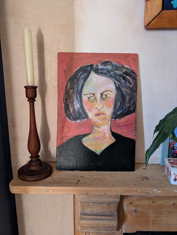 Oil on board painting of Margaret - Image 4