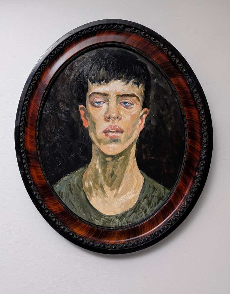 Oil on board portrait of a young man - Image 6