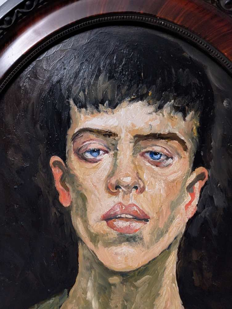 Oil on board portrait of a young man - Image 2