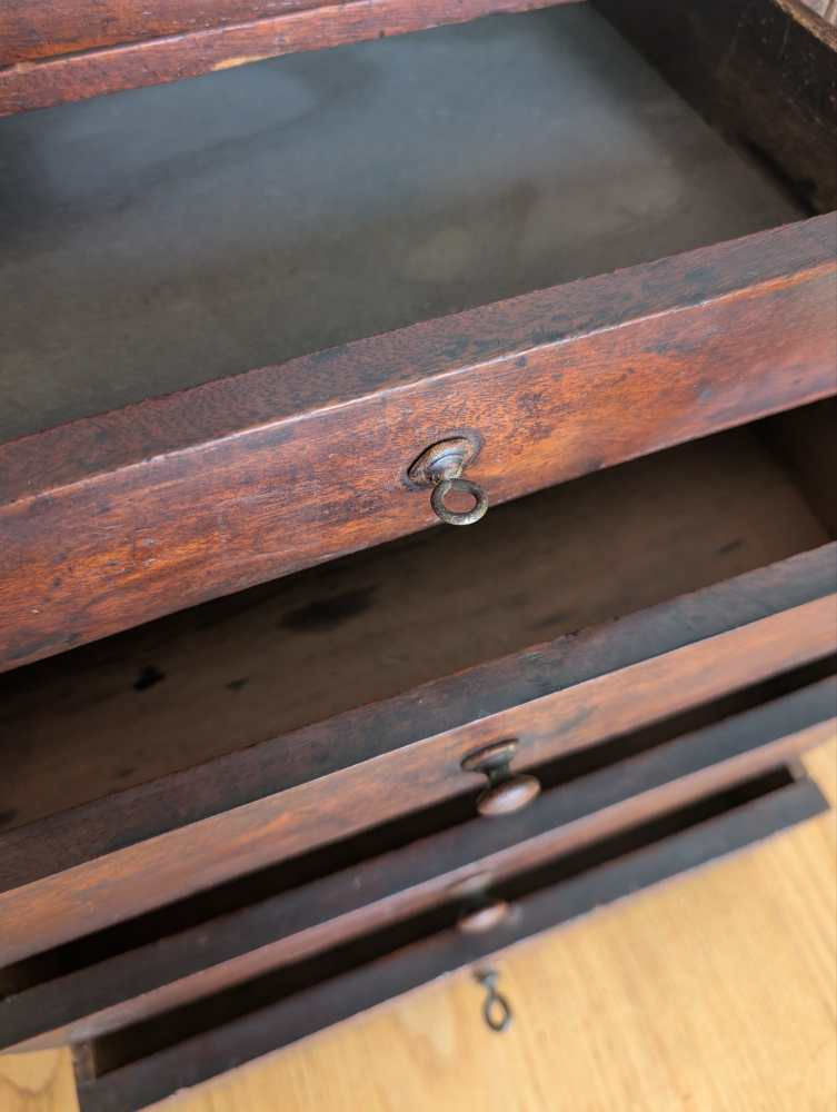 Mini Wellington chest of 5 collector's drawers - Image 11