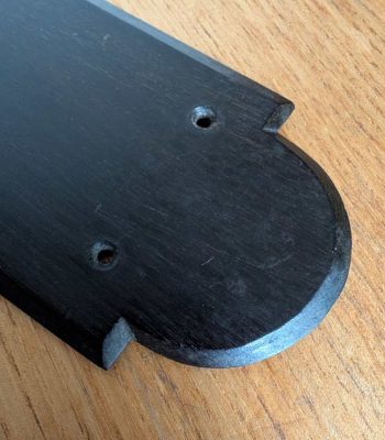 Large handcut wooden internal door push plate