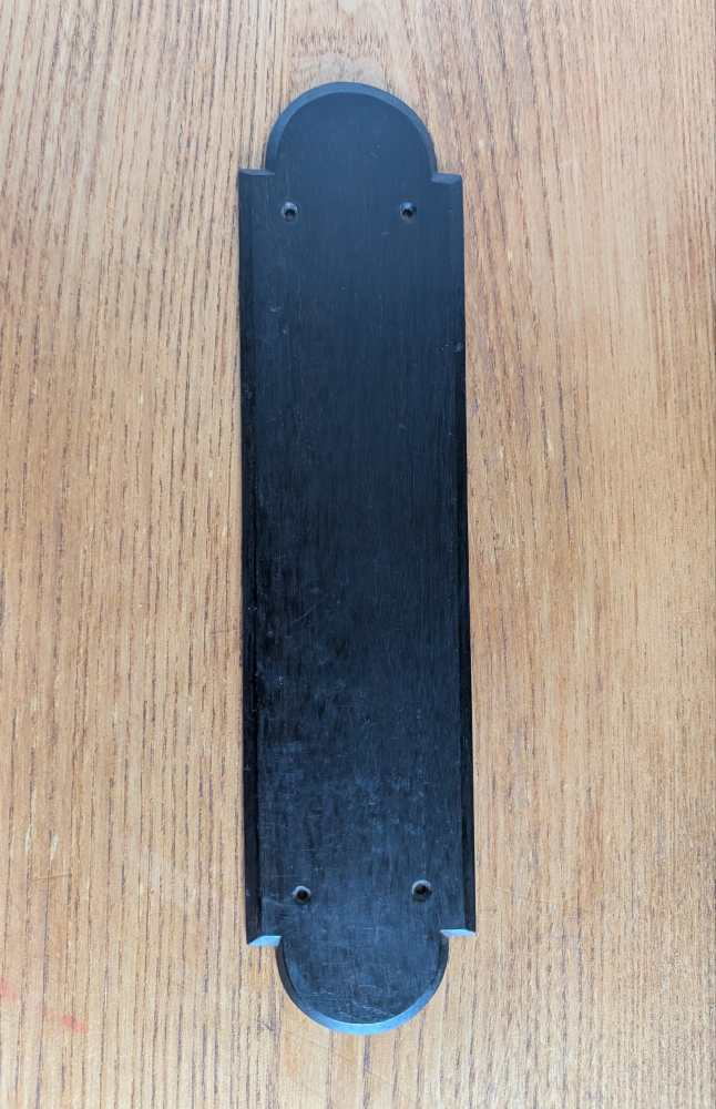 Large handcut wooden internal door push plate - Image 6