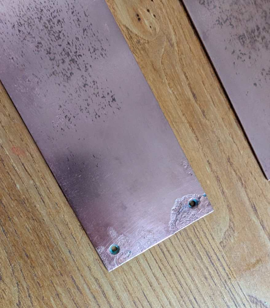 Long vintage brass door push plates - Image 4
