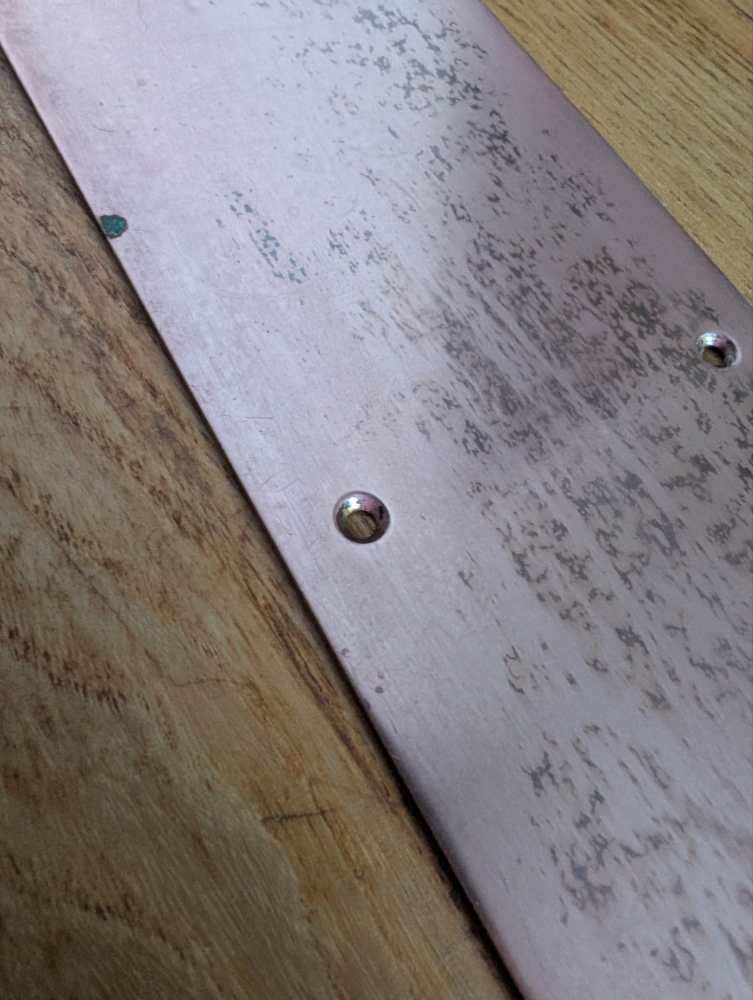 Long vintage brass door push plates - Image 3