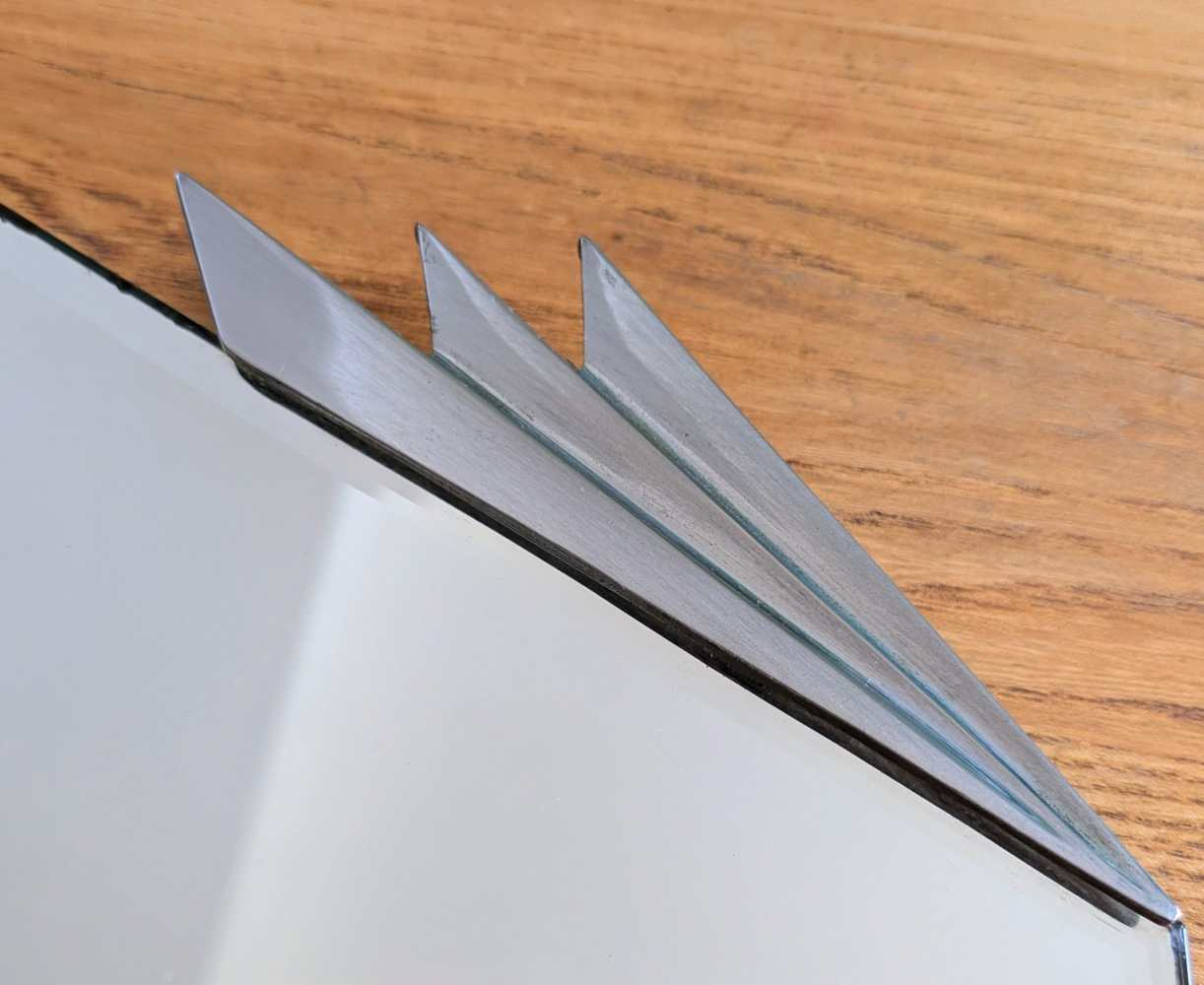 Art Deco frameless mirror with stylish details - Image 7