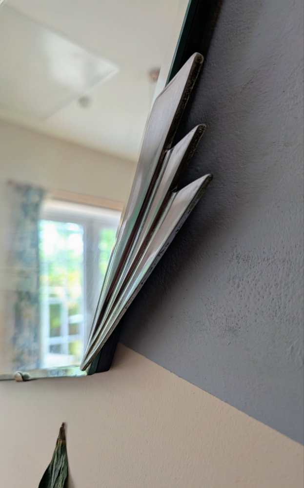 Art Deco frameless mirror with stylish details - Image 12