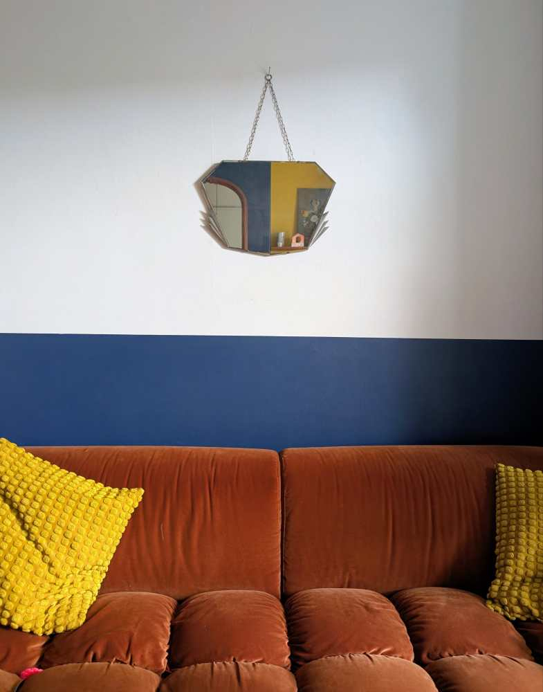 Art Deco frameless mirror with stylish details - Image 5