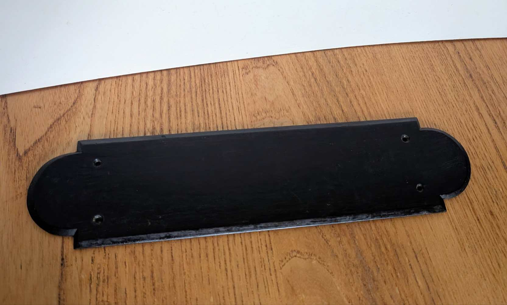 Large handcut wooden internal door push plate - Image 3