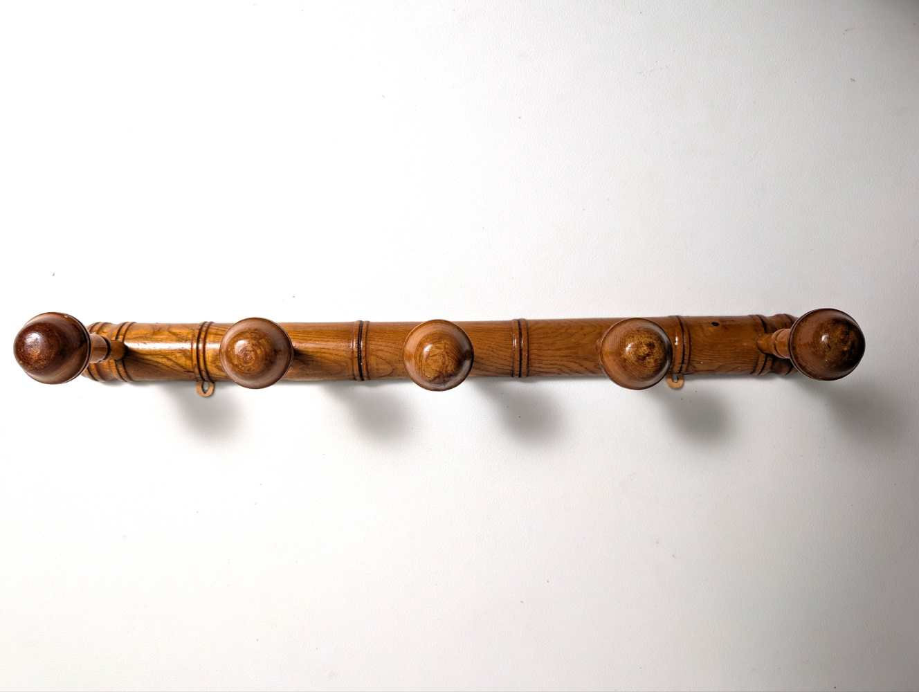 French bamboo style early 1900s pine wood coat rack - Image 5