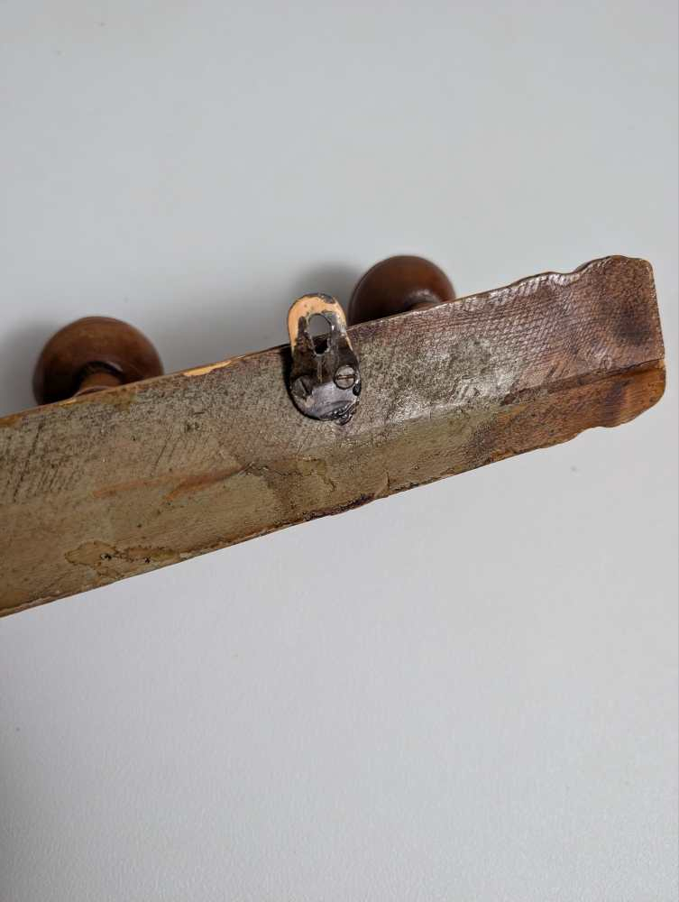 French bamboo style early 1900s pine wood coat rack - Image 10