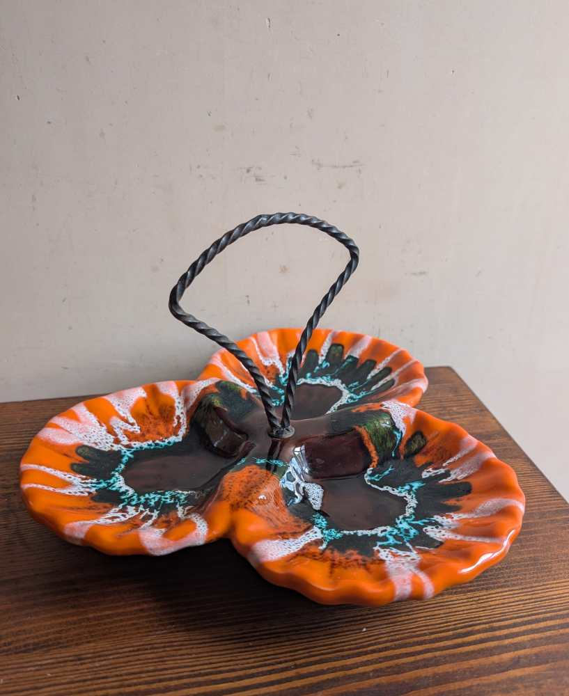 Midcentury French Vallauris hors d'ouevres dish - Image 4