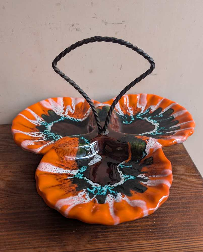 Midcentury French Vallauris hors d'ouevres dish - Image 9