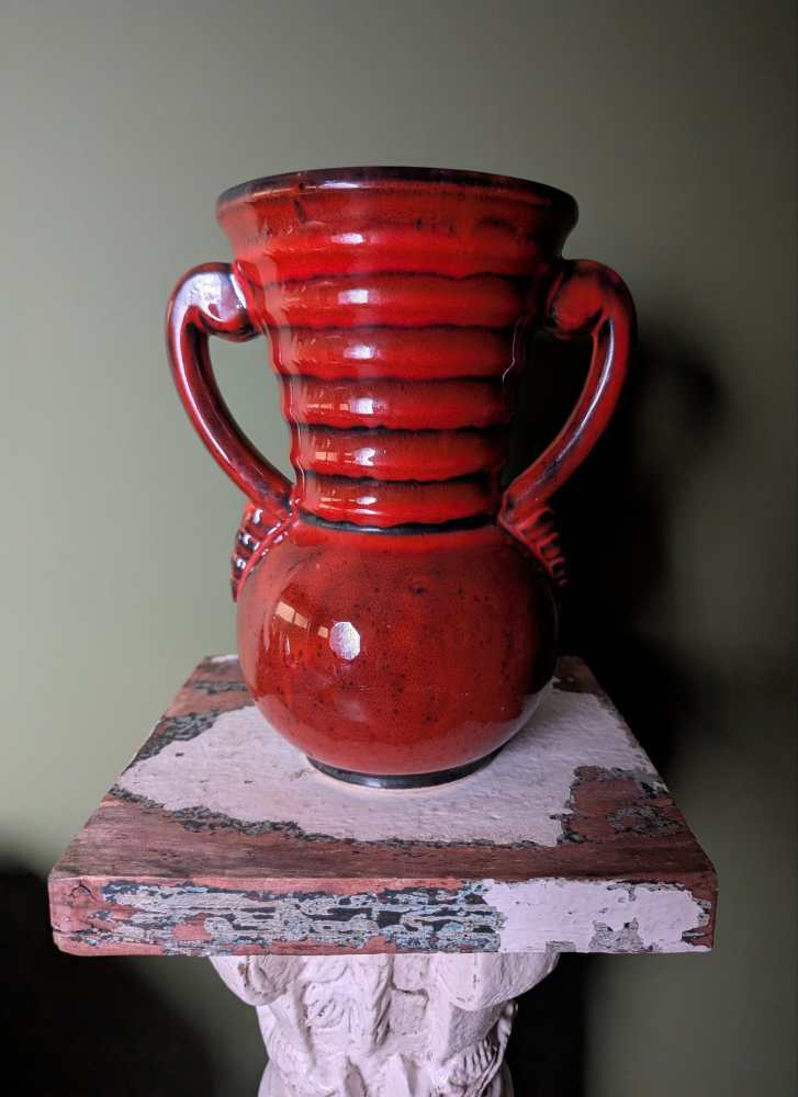 1970s Poët-Laval ceramic floral vase - Image 15