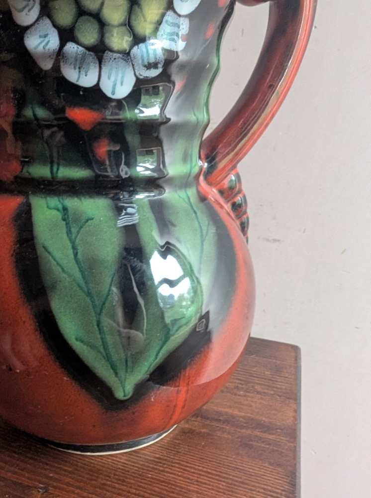 1970s Poët-Laval ceramic floral vase - Image 8