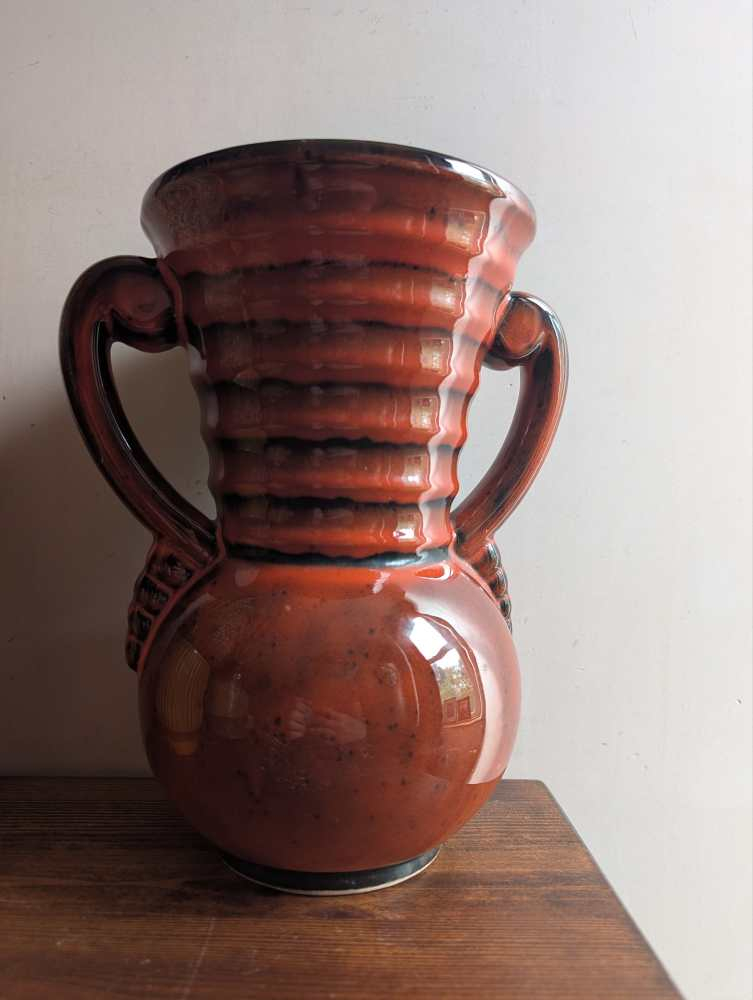 1970s Poët-Laval ceramic floral vase - Image 9
