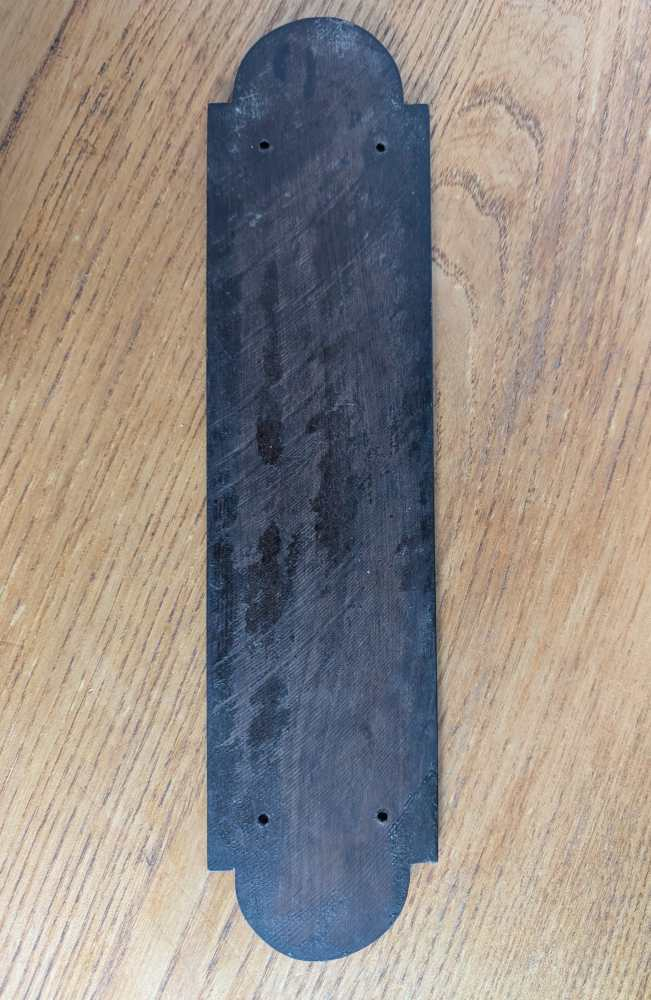 Large handcut wooden internal door push plate - Image 7
