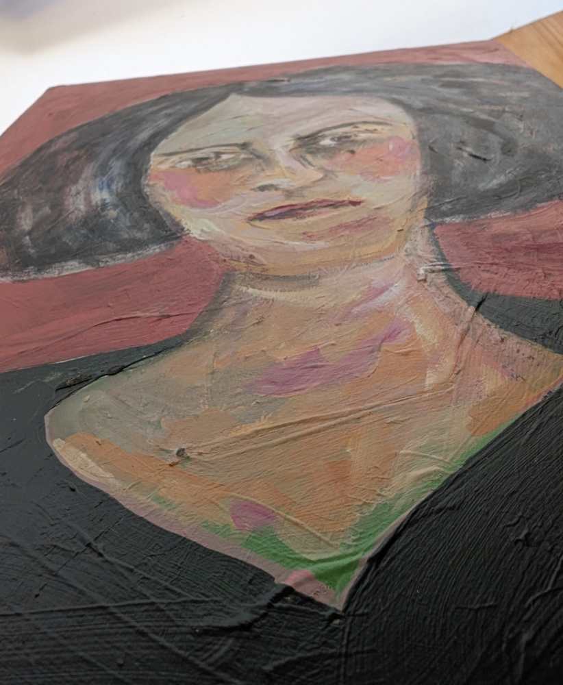 Oil on board painting of Margaret - Image 8