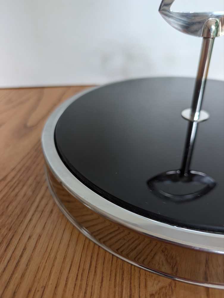 Midcentury chrome and glass lazy Susan - Image 6