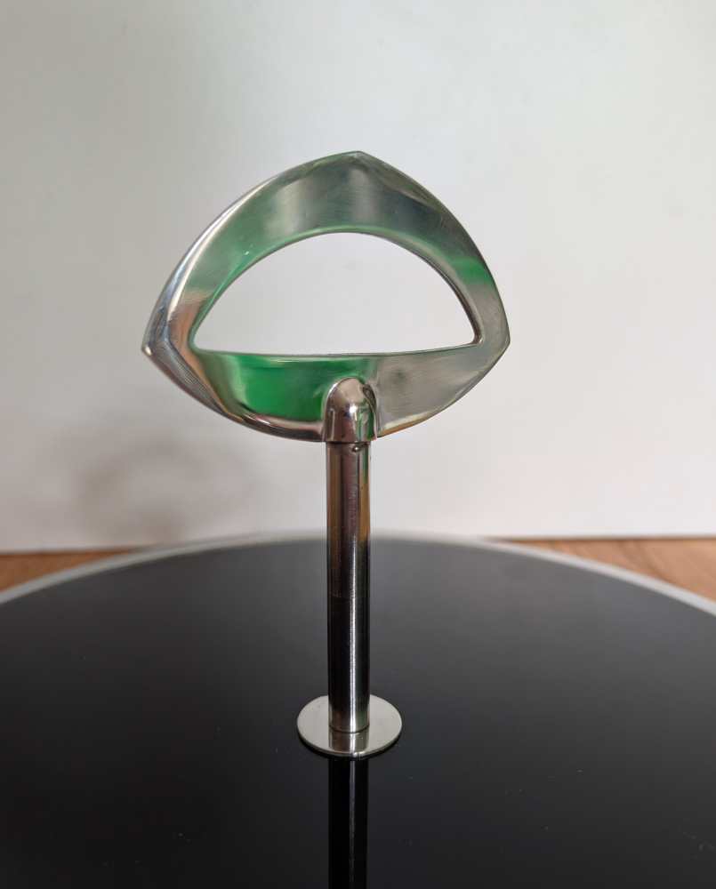 Midcentury chrome and glass lazy Susan - Image 4