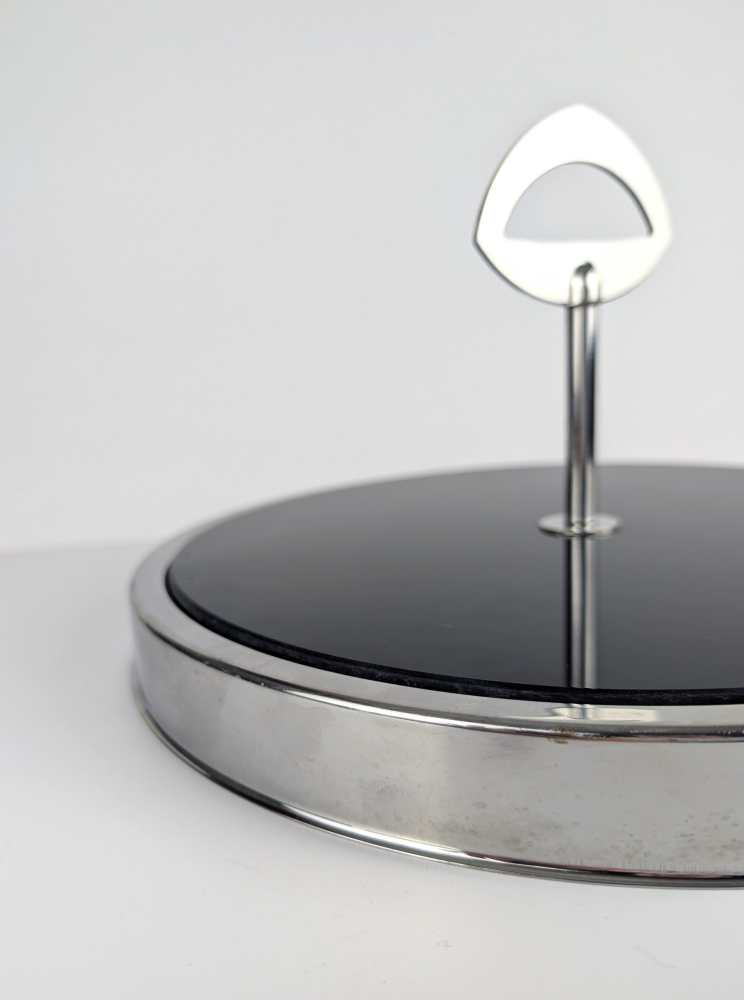 Midcentury chrome and glass lazy Susan - Image 7