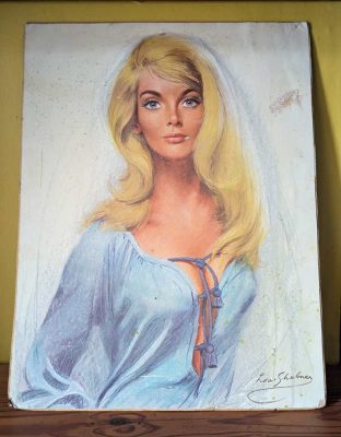 1960s print of blonde woman after Lou Shabner