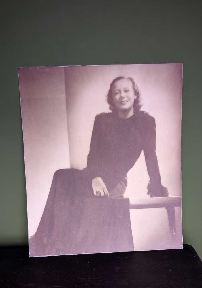 Large photographic portrait of 1940s fashion designer - Image 6