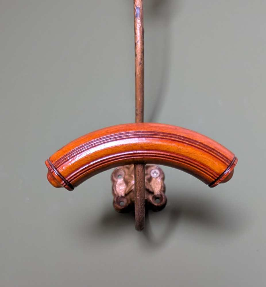 French c.1900 coat and hat hooks - Image 5