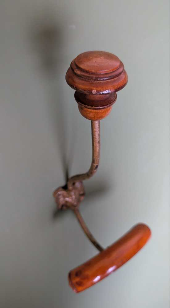 French c.1900 coat and hat hooks - Image 8