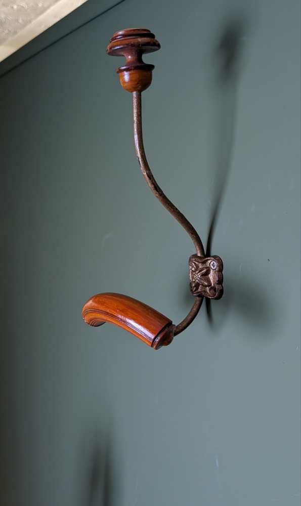 French c.1900 coat and hat hooks - Image 9