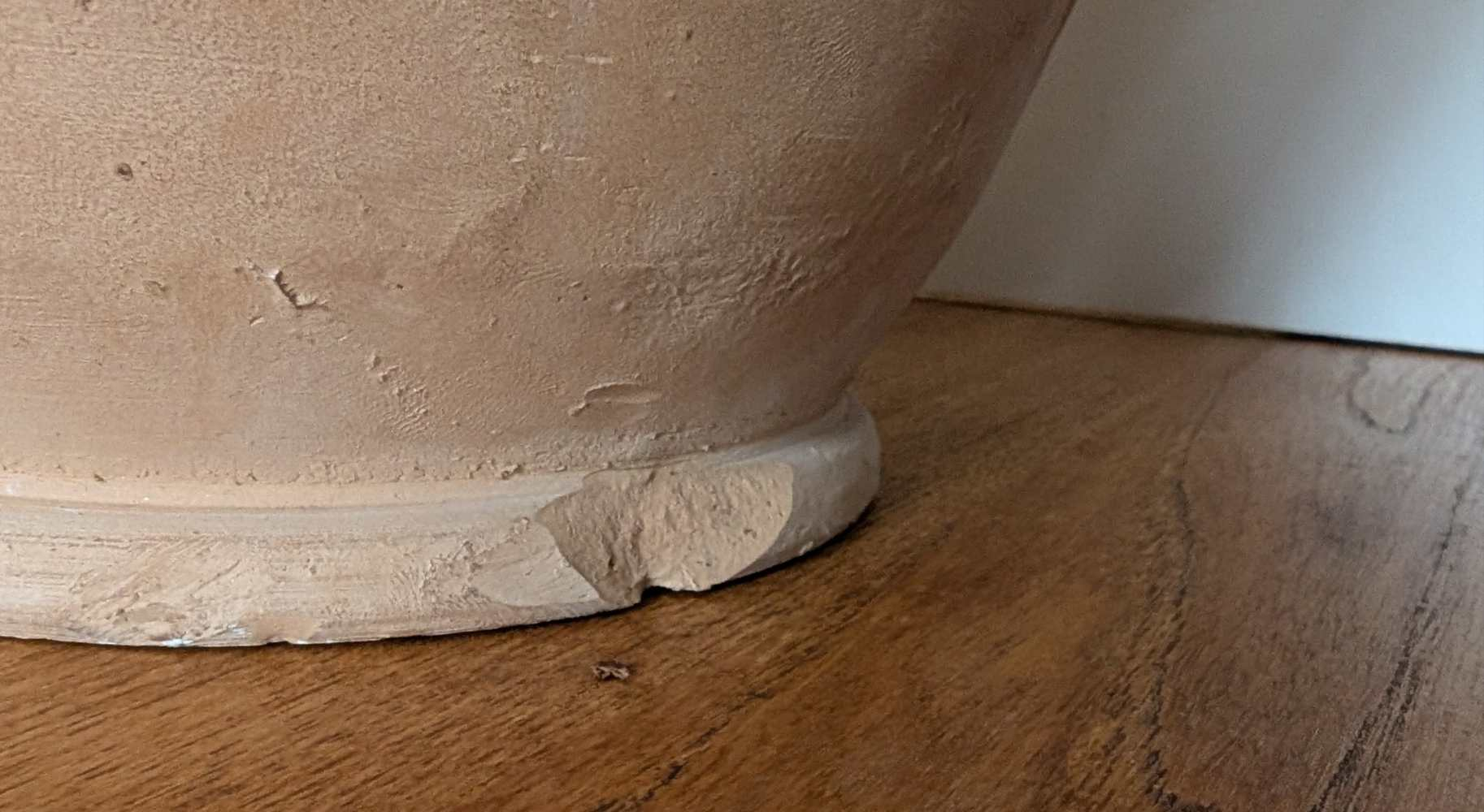 Tall stoneware dairy bowl with red interior - Image 16