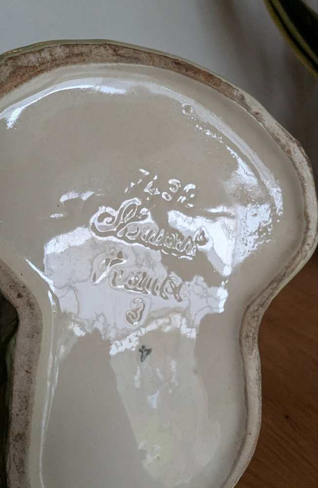 Barbotine duck absinthe water jug, St Clement, France, 1950s - Image 10