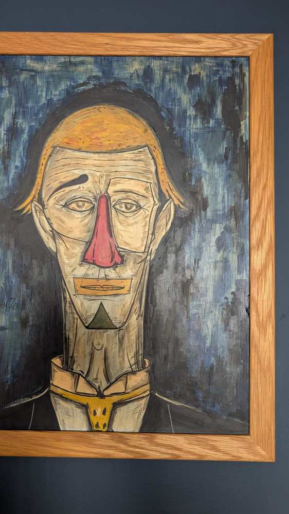 Original oil on canvas painting of 'Tete de Clown' after Bernard Buffet - Image 18