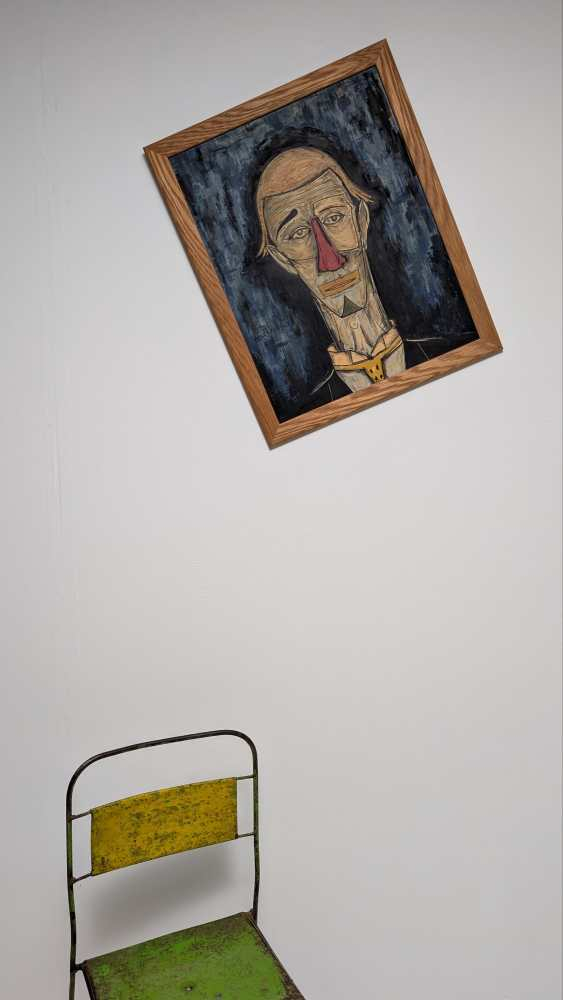 Original oil on canvas painting of 'Tete de Clown' after Bernard Buffet - Image 10
