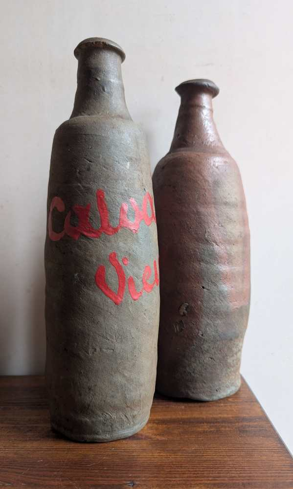 Pair of c.18th century French stoneware Calvados bottles - Image 21