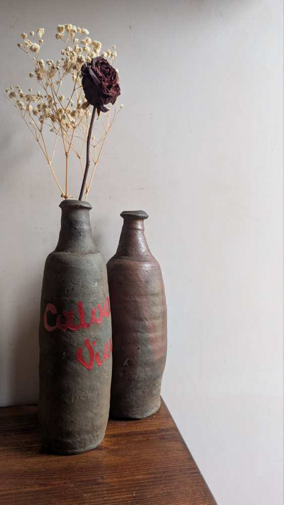 Pair of c.18th century French stoneware Calvados bottles - Image 16