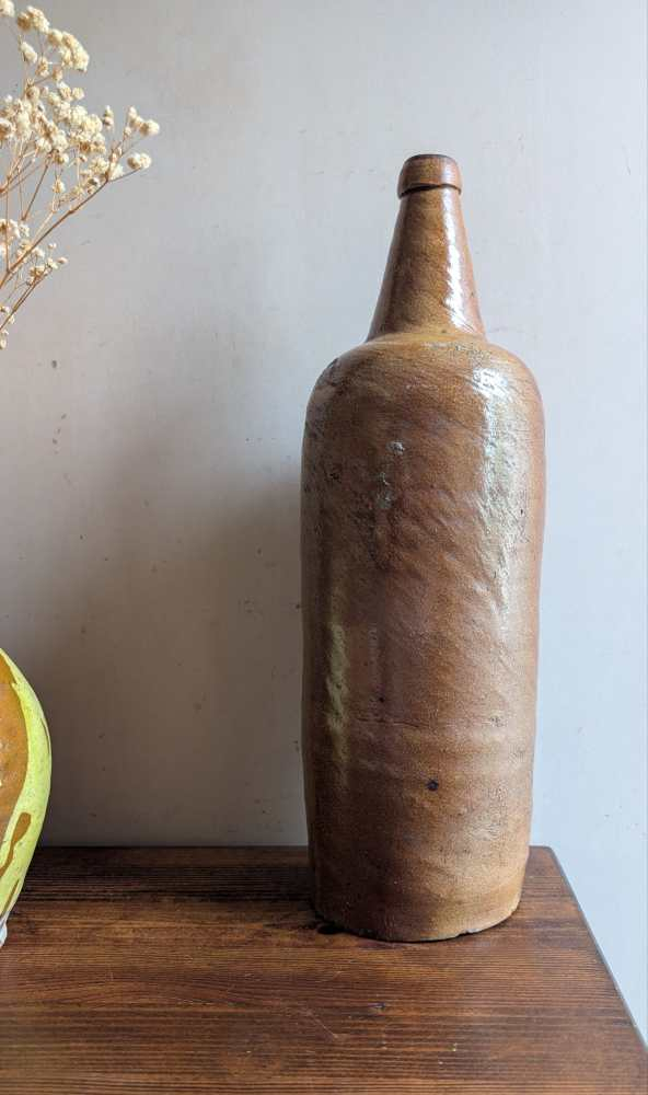 Large 19th century French stoneware bottle