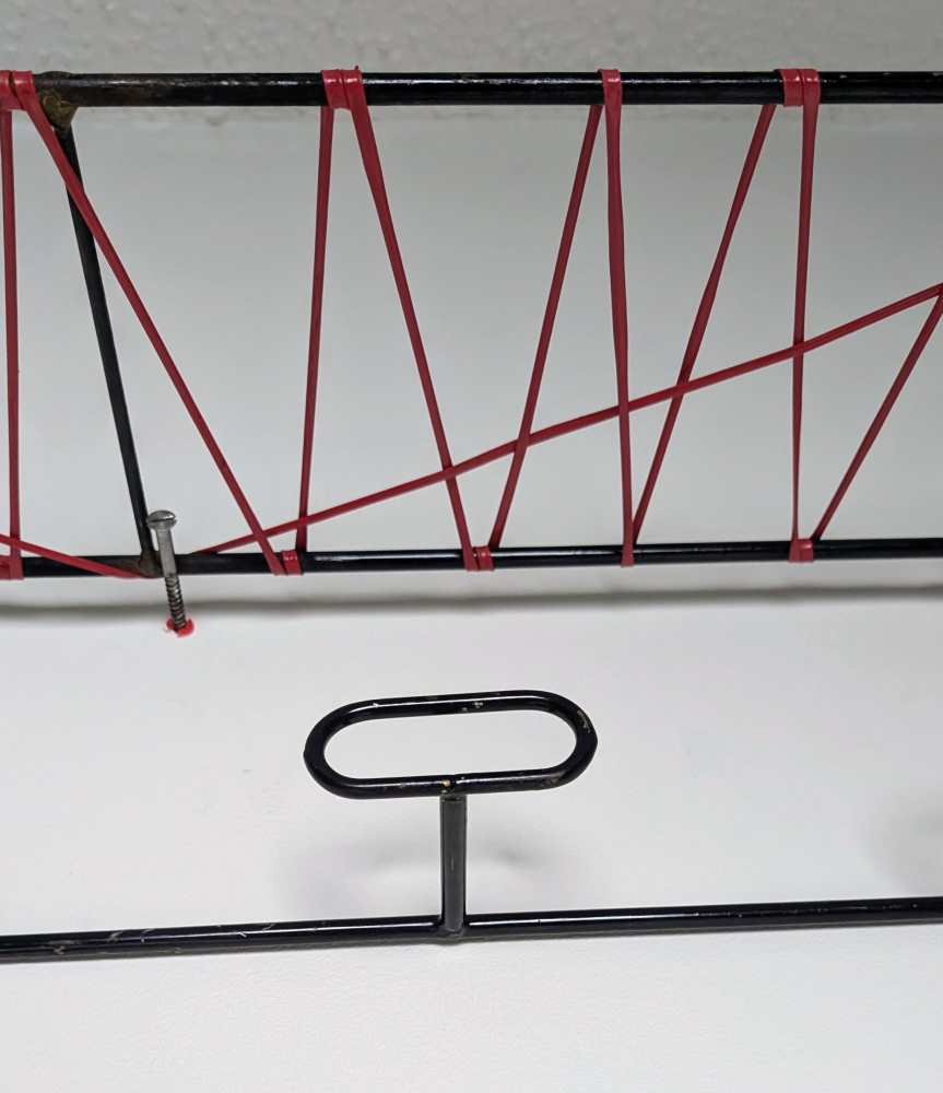 Midcentury coat rack with hat shelf - Image 2