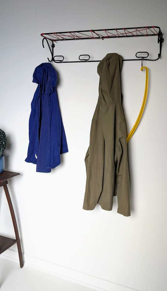 Midcentury coat rack with hat shelf - Image 10