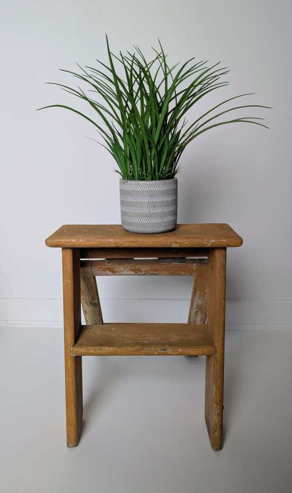 2 step painted wooden folding steps - Image 12