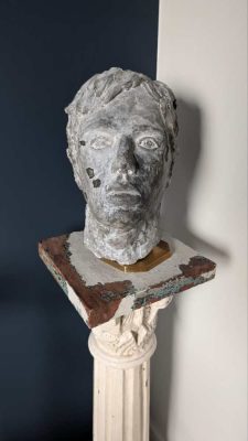 Male plaster bust