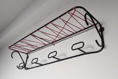Midcentury coat rack with hat shelf