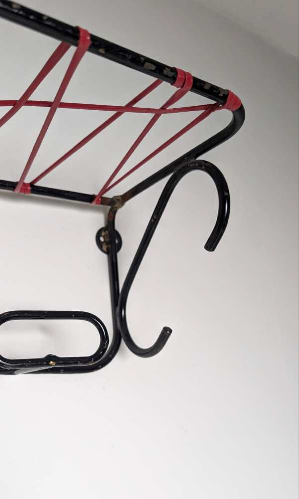 Midcentury coat rack with hat shelf - Image 6