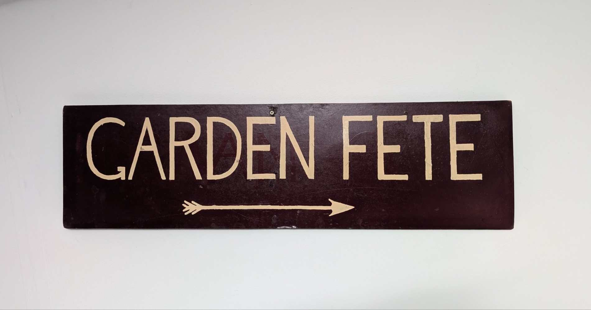 Vintage handpainted Garden Fete sign - Image 12