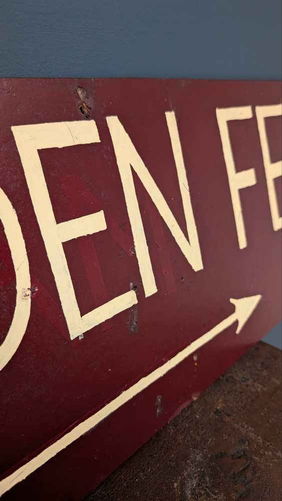 Vintage handpainted Garden Fete sign - Image 5