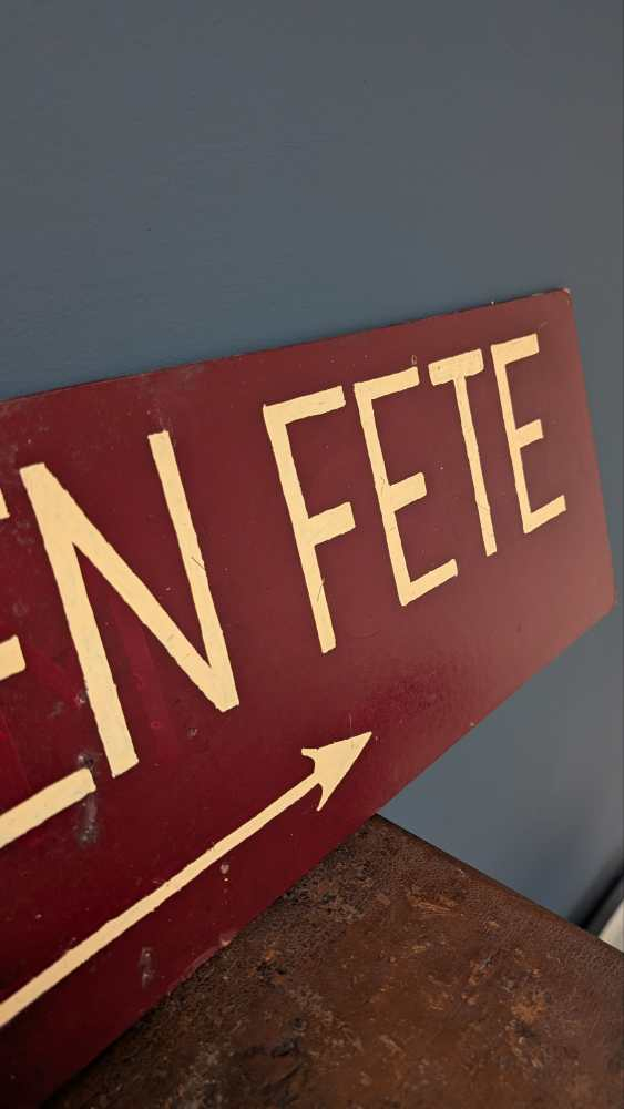 Vintage handpainted Garden Fete sign - Image 6